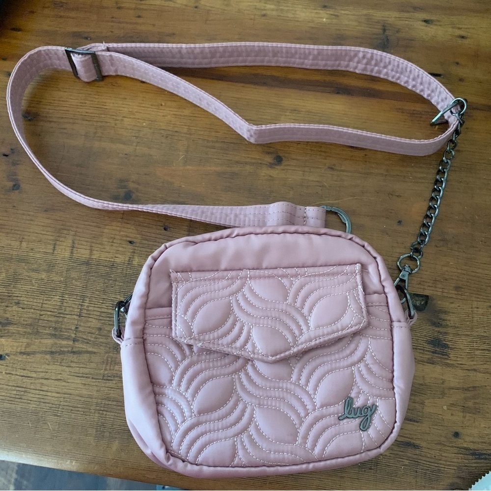 Lug Swing Quilted Crossbody Small Travel Convertible Bag Mauve